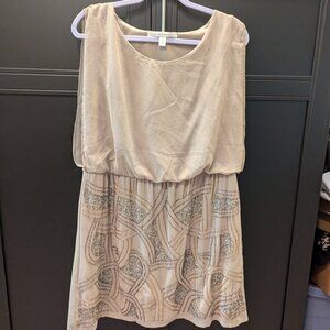 Dress with sequin skirt